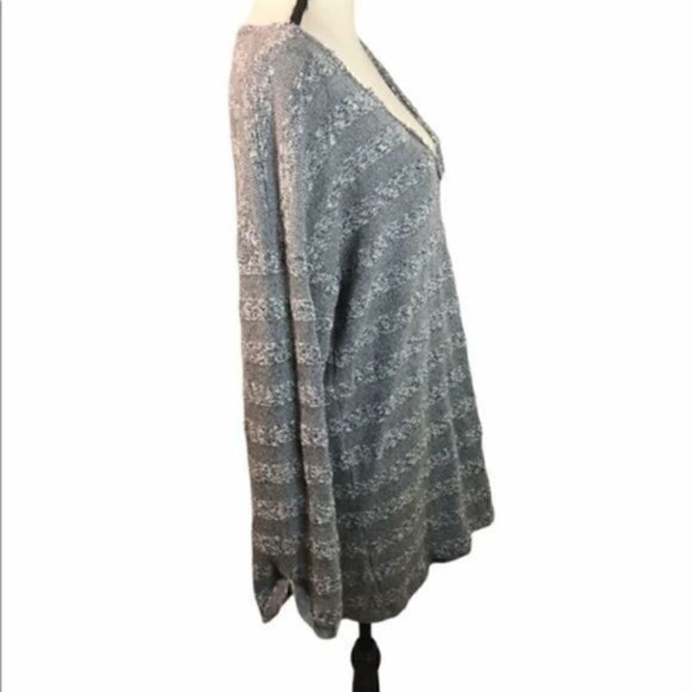 Blue Life V-Neck Grey Stripe Sweater Dress Small - Picture 4 of 9